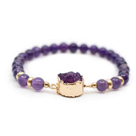 Edelstein Armband Amethyst Mit Cluster Zenvol Deutschland