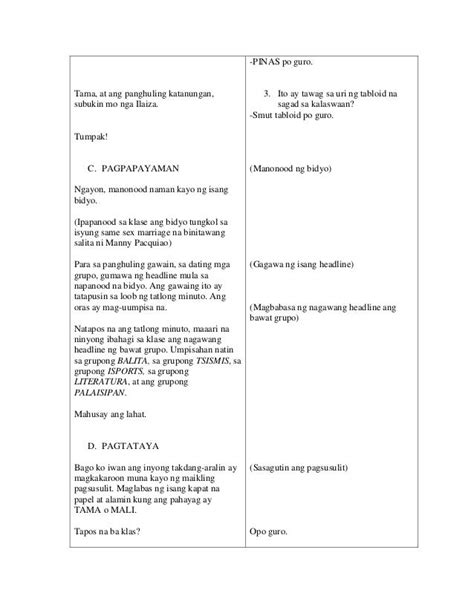 Semi Detailed Lesson Plan In Filipino Maikling Kwento Images Sahida Porn Sex Picture