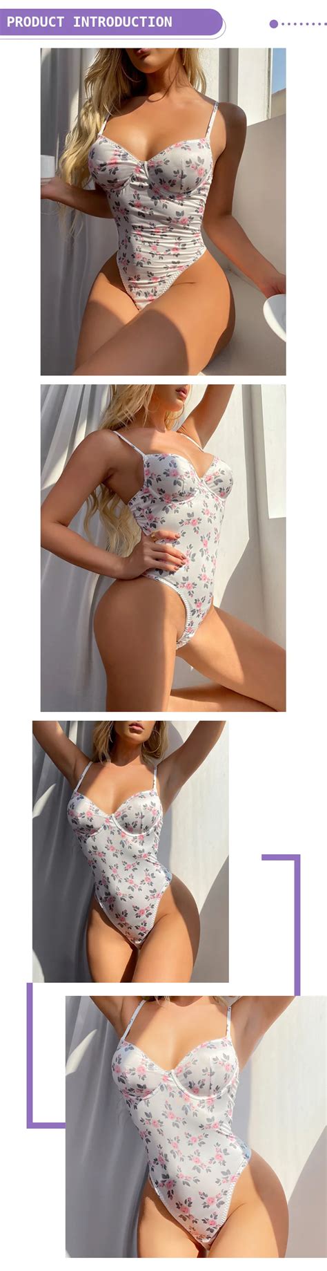 Hot Sale New Styles Soild Swimsuits Wholesale High Quality Milk Silk Fabric Deep V Sling Bikinis