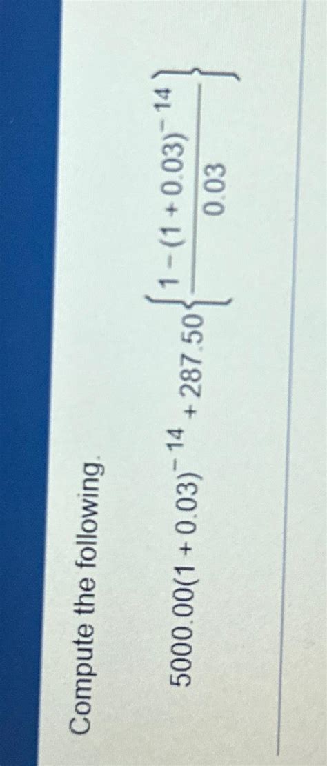 Solved Compute the | Chegg.com