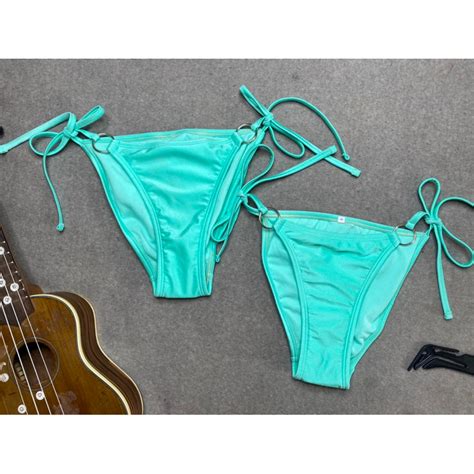 Quần bơi quần bikini đi biển size Xs màu xanh ngọc dịu mắt tôn da lớp dày dặn kháng nước nhanh