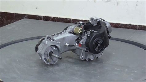 Двигатель для скутера, 70 куб.см., для скутеров с колесом 10" - YouTube