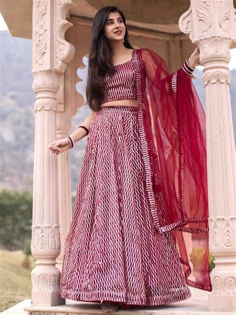 Buy Pink Sequins Party Lehenga Choli With Dupatta Online From Ethnicplus For ₹6299