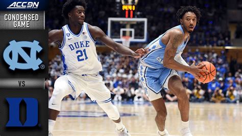 North Carolina Vs Duke Condensed Game Acc Men’s Basketball 2021 22 Win Big Sports