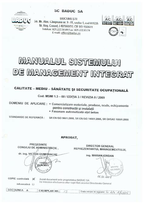 PDF Manualul Sistemului De Management Integrat DOKUMEN TIPS