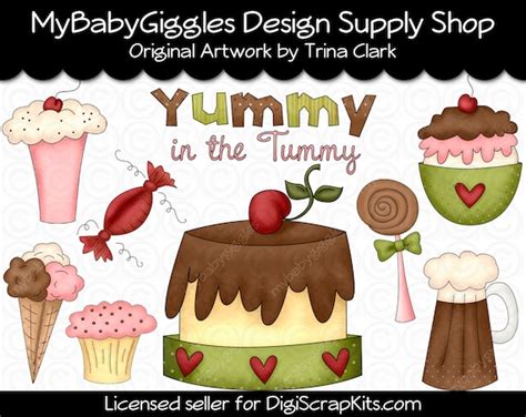 Yummy Treats Clip Art Digital Graphics Scrapbook Card Making