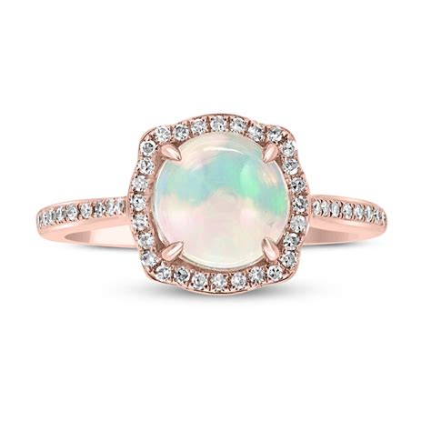 Effy Natural Opal Ring 16 Ct Tw Diamonds 14k Rose Gold Jared