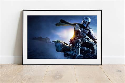 The Mandalorian Poster Grogu Baby Yoda Poster Din Djarin Poster Pedro