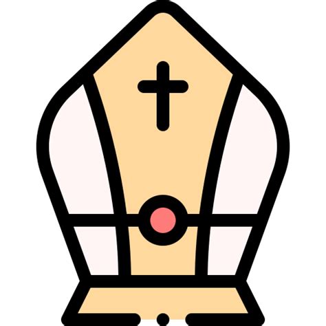 Pope Detailed Rounded Lineal Color Icon