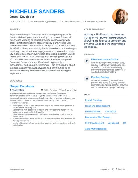 Drupal Developer Resume Examples How To Guide For