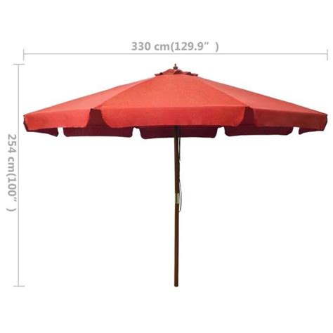 Parasol Avec M T En Bois Cm Terre Cuite Qqmora Yy Cdiscount