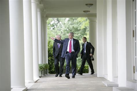 President Bush And Vice President Cheney Walk Through The White House Colonnade Nara And Dvids