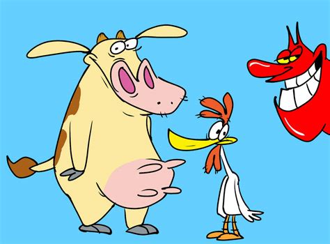 Cow And Chicken And Also Red Guy By Alexisj153984 On Deviantart