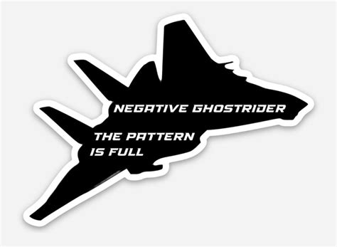 Top Gun Negative Ghostrider The Pattern Is Full Vinyl Sticker Etsy