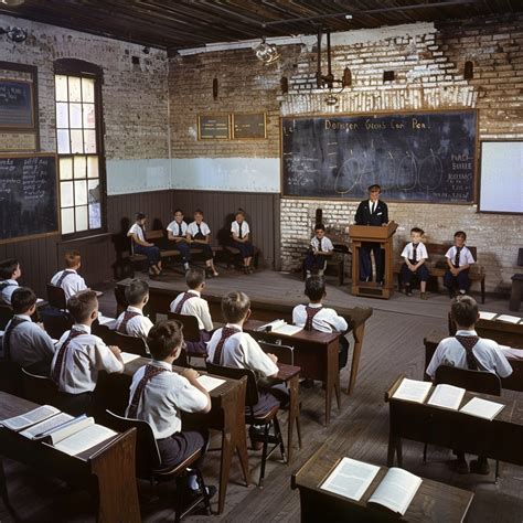 classic classroom scene image classroom students teacher