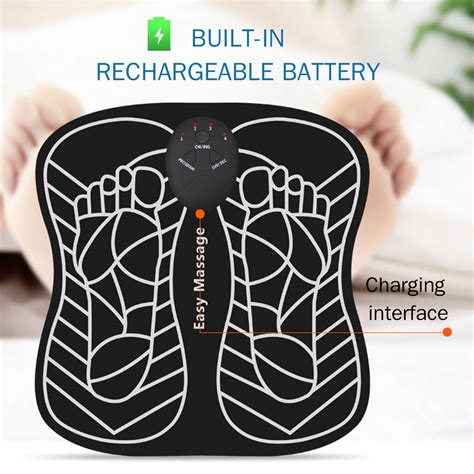 Usb Rechargeable Electric Ems Foot Massage Pad Feet Acupuncture Stimulator Massager From