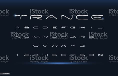 Modern Font Futuristic Vector Alphabet Wide Letters Stock Illustration Download Image Now Istock