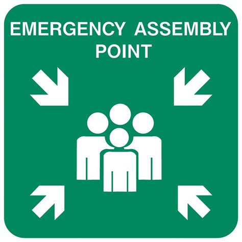 Large Emergency Assembly Point Safety Sign The Paramedic Shop Cc