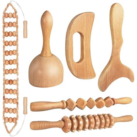 Ensemble D Outils De Massage De Th Rapie Du Bois Outils De Massage De