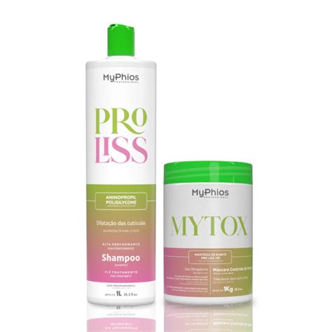 Kit Redutor de Volume Mytox 1Kg Shampoo Pré Tratamento 1L