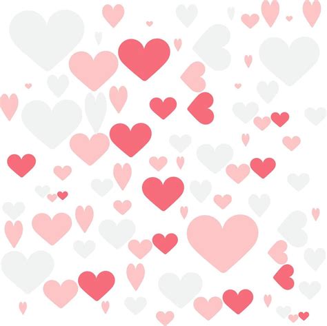 Background Valentine Day Cute Hand Drawn Hearts Seamless Pattern