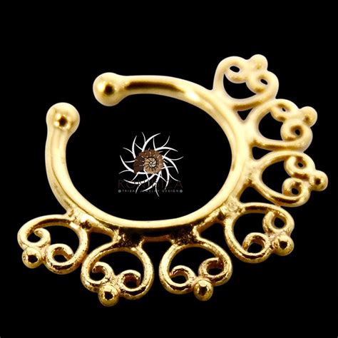 Fake Septum Ring Faux Septum Ring Fake Piercing Clip On Piercing Clip