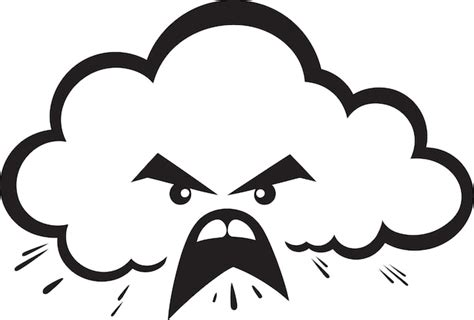 Seething Nimbus Angry Cloud Logo Riled Storm Vector Dise O De La Nube