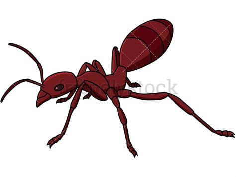 Red Ant Cartoon Vector Clipart - FriendlyStock