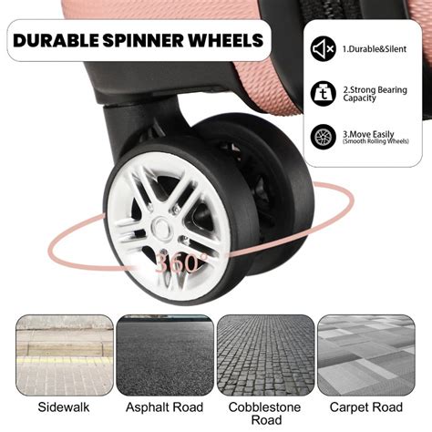 K1871 1L Kono ABS 16 Inch Sculpted Horizontal Design Cabin Luggage Nude