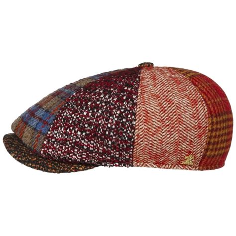 New Wool Patchwork Flat Cap By Lierys Gold Lierys High