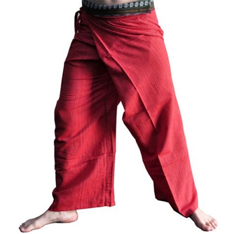 Thai Fisherman Pants Red Cotton