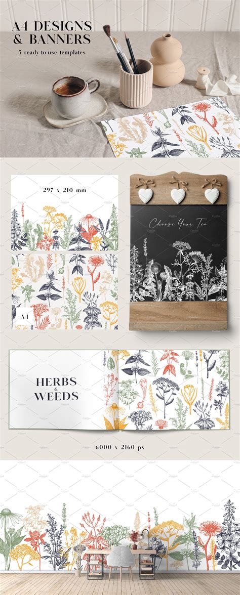 Big Herbal Bundle 35 Elements Vintage Packaging Banner Design