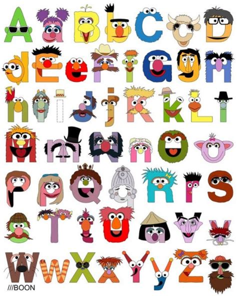 Sesame Street character alphabet - SUNNY DAYS, EVERYTHING'S A-OK! | Alphabet art print, Alphabet ...