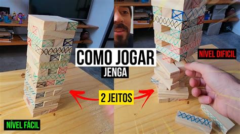 2 JEITOS DE COMO JOGAR JENGA CAIU PERDEU JOGO PEÇAS DE MADEIRA