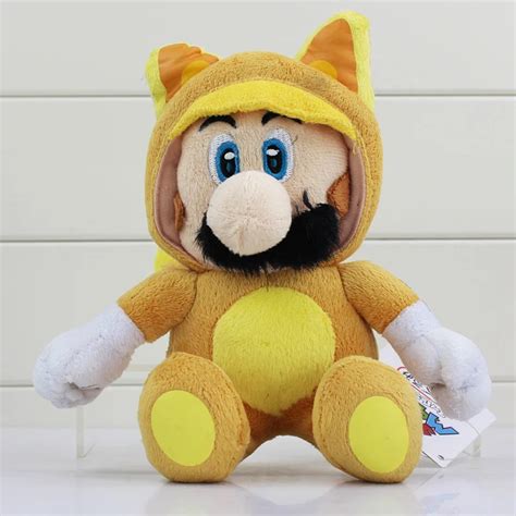 Hot Sale 1Pcs 20cm Super Mario Bros Plush Fox Luigi Kitsune Tanooki