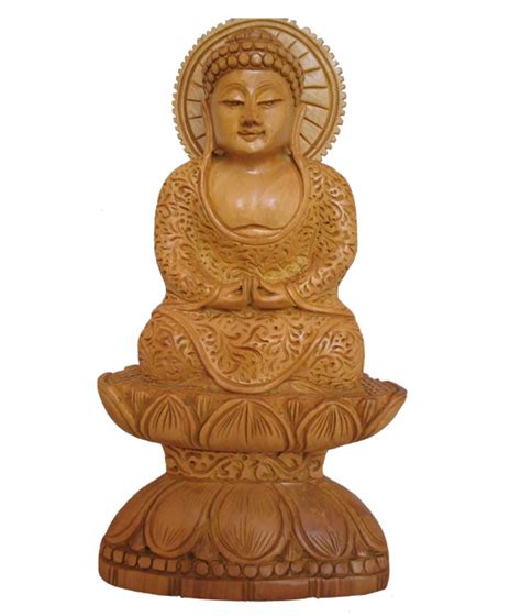 Wood Lord Mahaveer Statue