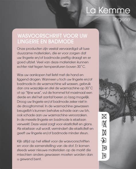 La Kemme Wasvoorschriften La Kemme Lingerie