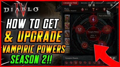 Diablo 4 Season 2 Vampiric Powers Guide How To Get And Upgrade Vampiric