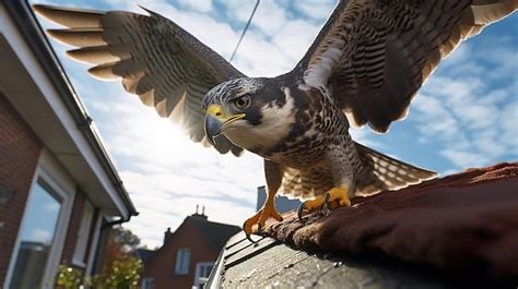 Premium AI Image | HighSpeed Capture Peregrine Falcon in Stoop ...