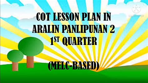 Cot Lesson Plan For Grade St Quarter