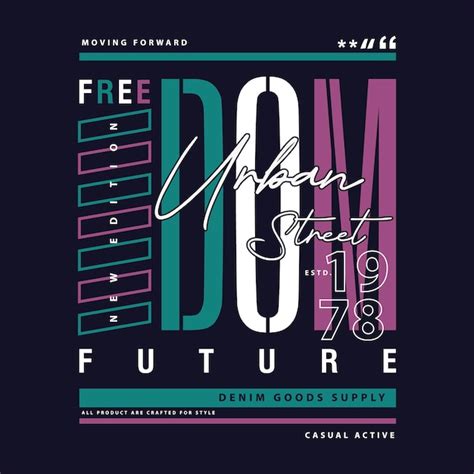 Premium Vector Freedom Future Lettering Typography Vector Abstract