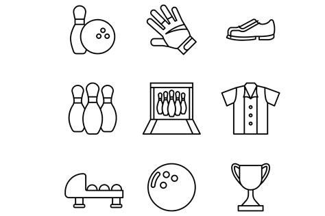 Bowling Icon Set Graphic By Supriprety · Creative Fabrica