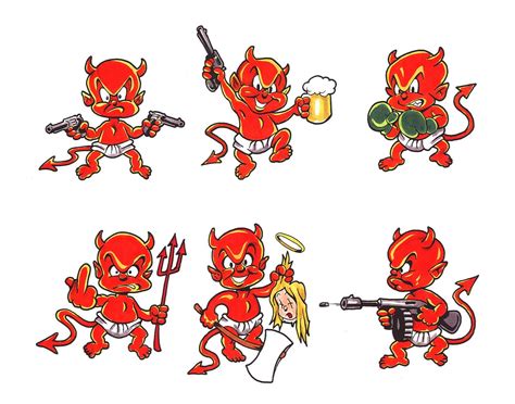 Little Devil Devil Tattoo Free Tattoo Designs Cartoon Tattoos