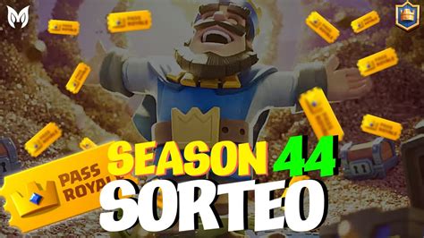 ⚠️ Sorteo Pass Royale Gratis Temporada 44 Clash Royale Youtube