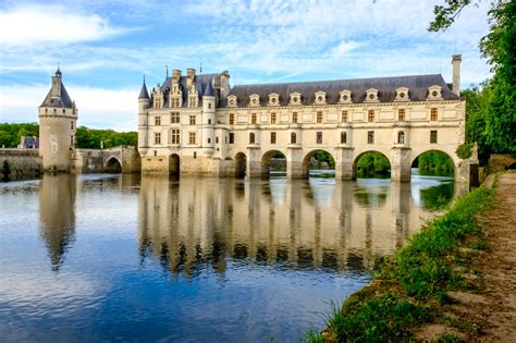 Beautiful view of Chateau de Chenonceau, France 