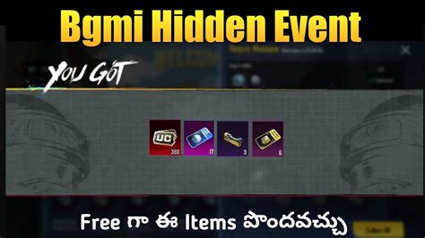 Bgmi Hidden Event Get Free Materials Crates In Bgmi Bgmi Telugu