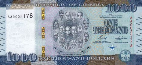 Liberia New Dollar Note B A Confirmed Banknotenews