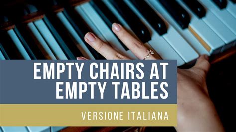 Seul Devant Ces Tables Vides Empty Chairs At Empty Tables Italiano