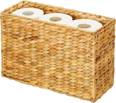 Amazon Mdesign Rustic Farmhouse Rice Weave Hyacinth Toilet Paper