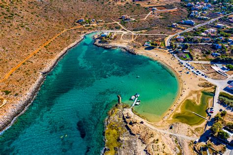 Stavros Beach Schöne Luftbilder Von Stavros Beach Auf Kreta